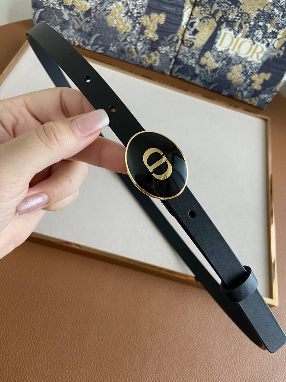 Fake D10r Logo Belt 15mm For Lady