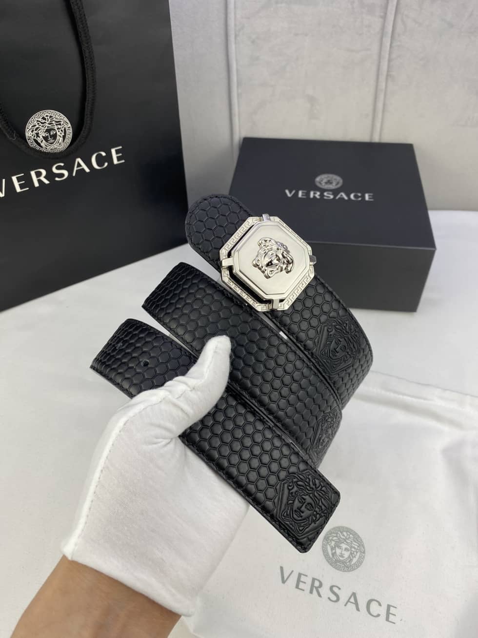 Fake Versace Logo Belt 40mm