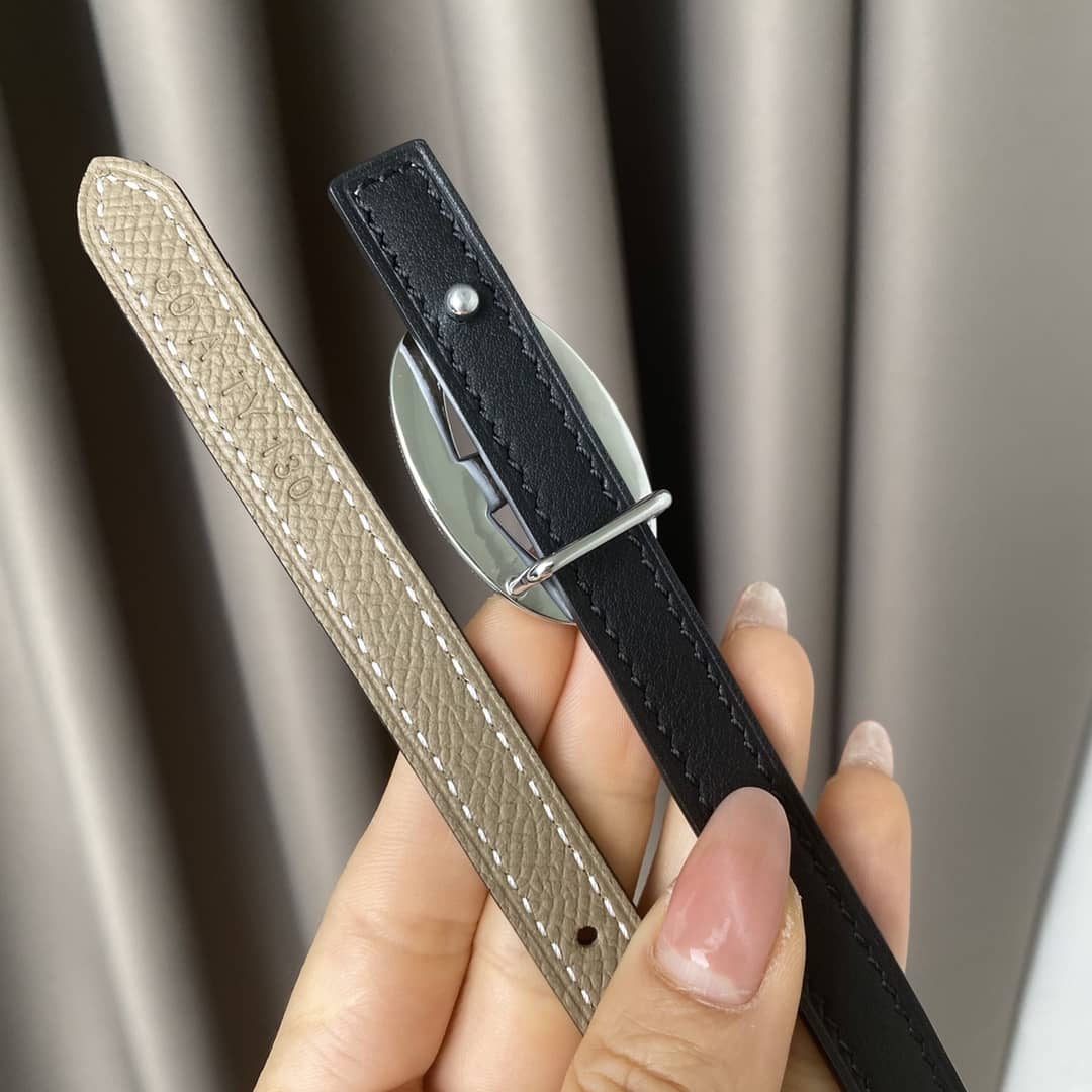 Knockoff H**me5 Logo Belt 13mm For Lady