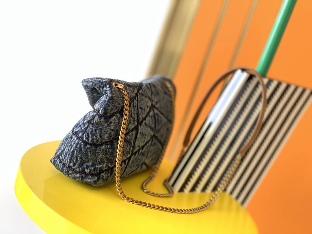 Y51 Dupes Bags Sa1nt Lau*nt Loulou Denim Shoulder Bag
