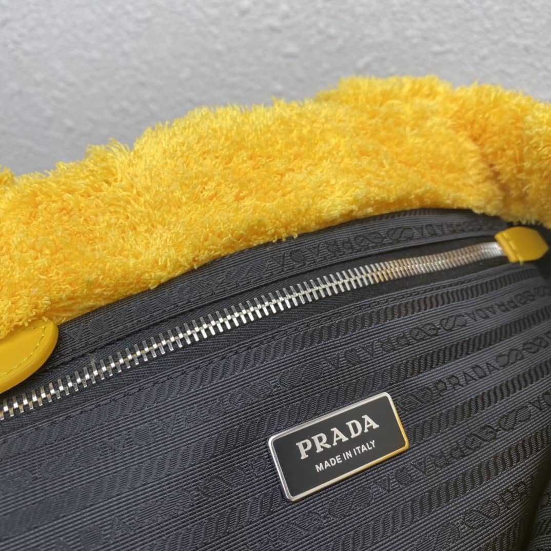 Replica Pra*as Shearling Tote Shoulder Bag(ColaReps)