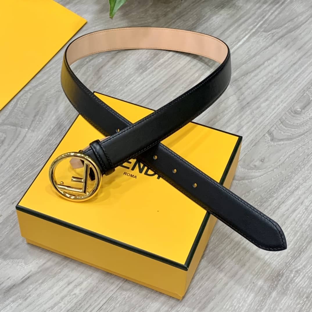 Knockoff F**di Logo Belt 30mm For Lady