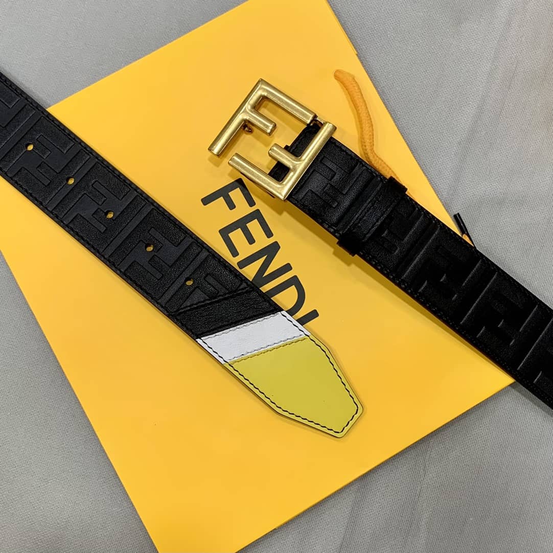7 Star F**di Leather Belt 38mm