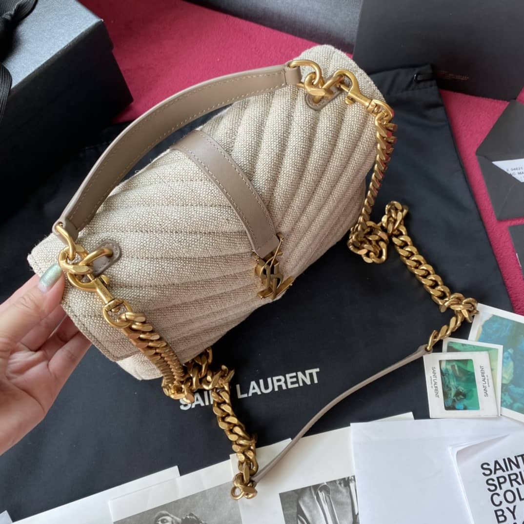 Y51 Dupes Bags Sa1nt Lau*nt Y51 Quilted Monogram College Shoulder Bag