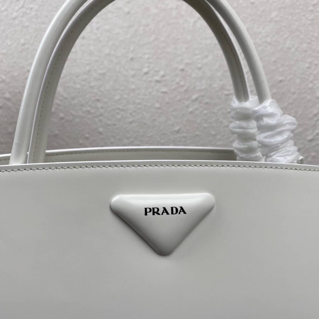 Pra*a Small Brushed Leather Replica Tote