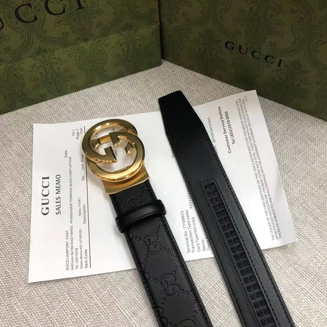 Fake Gvc*1 Logo Belt 34mm