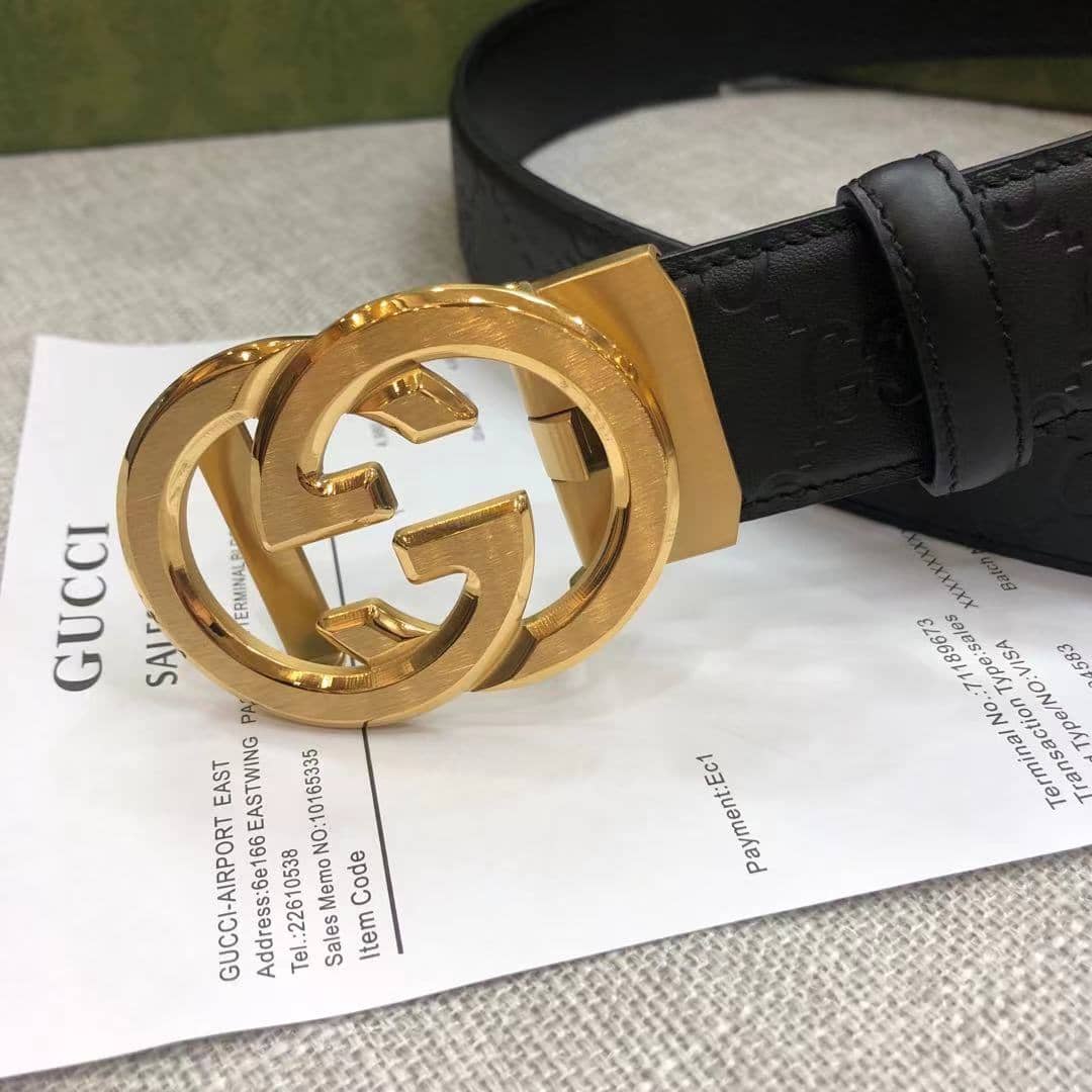 Fake Gvc*1 Logo Belt 34mm