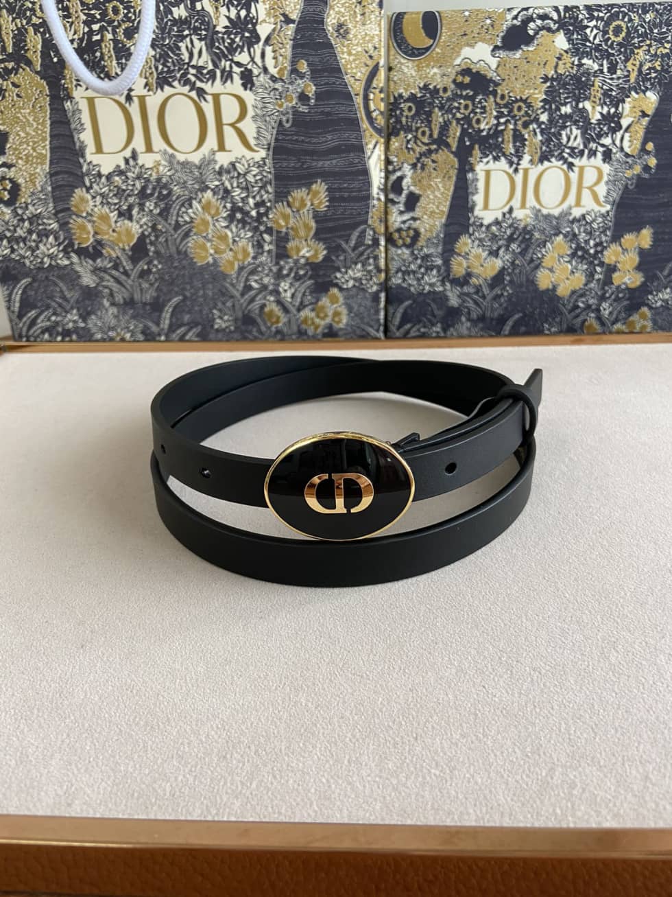 Fake D10r Logo Belt 15mm For Lady