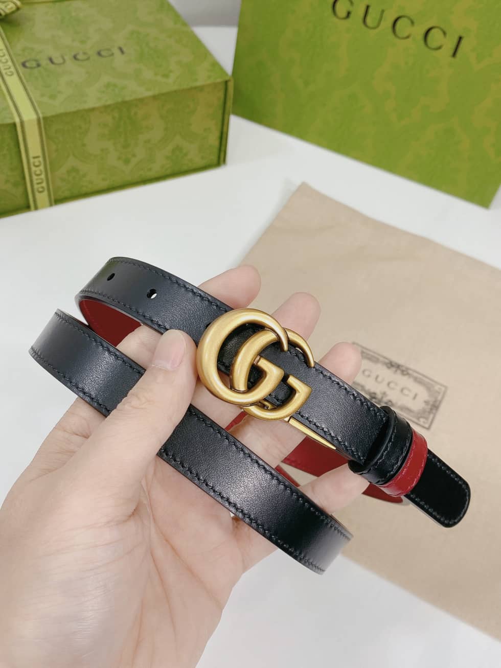 Fake Gvc*1 Logo Belt 20mm For Lady