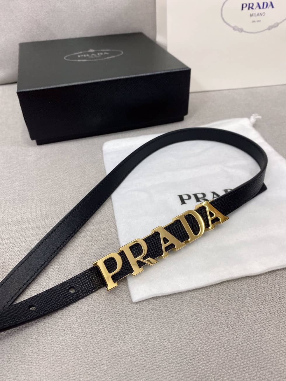 Replica Pra*a Buckle Belt 15mm For Lady