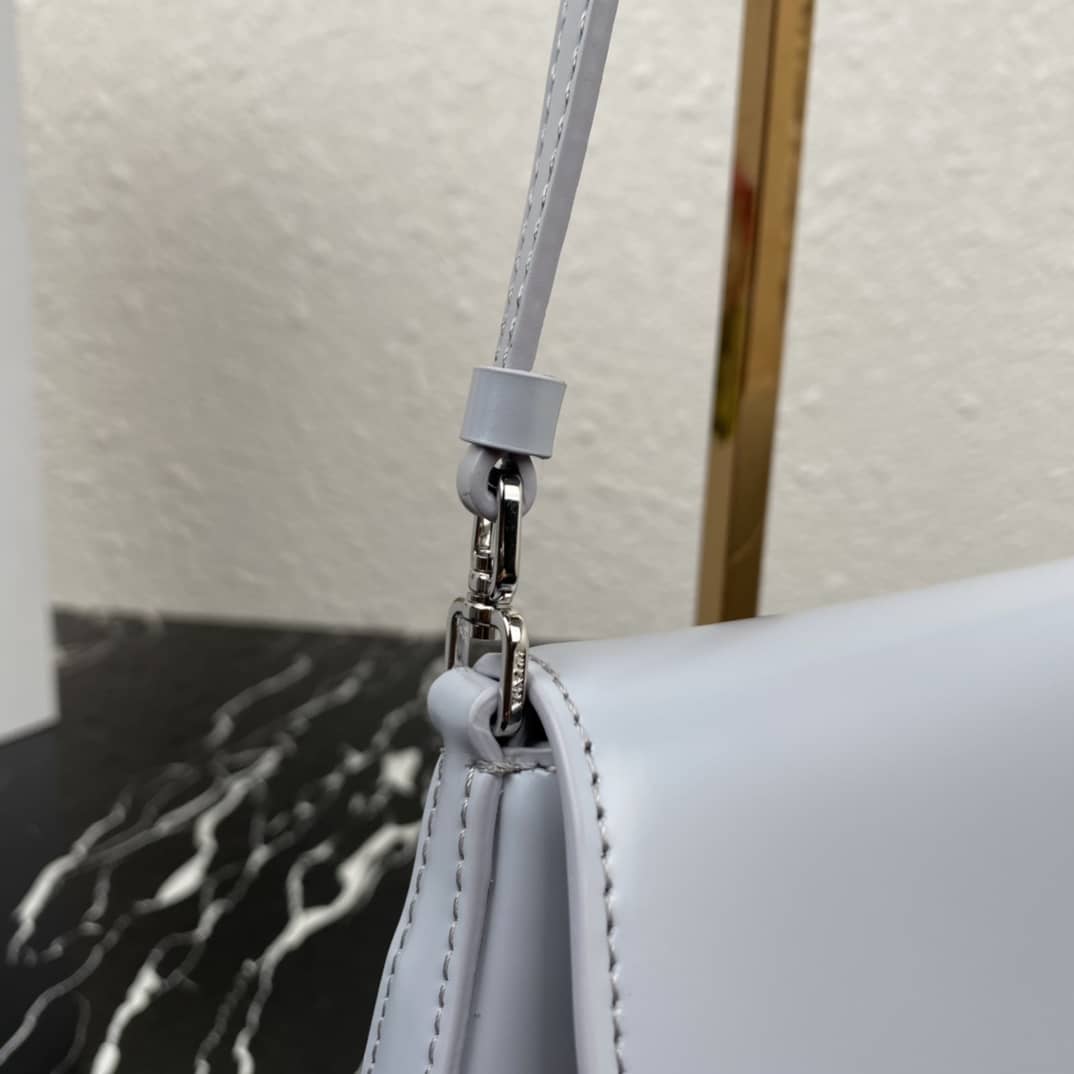 Pra*a Cleo Bag Dupe Brushed Leather Flap Replica Shoulder Bag