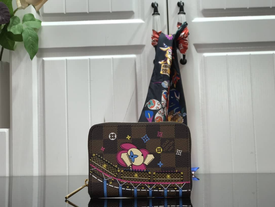 L0vis Vvtt0n Wallet Dupe Zippy Coin Christmas Holiday Box M60067