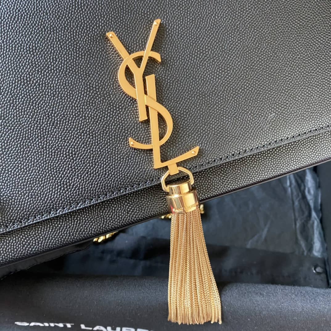 Y51 Dupes Bags Sa1nt Lau*nt Kate Embossed Leather Medium Bag