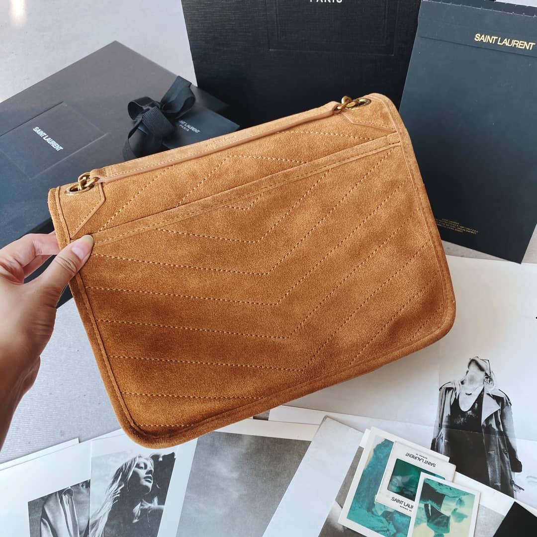 Y51 Dupes Bags Niki Medium In Suede Leather Caramel Bag
