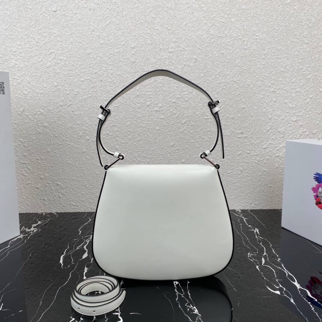 Pra*a Cleo Bag Dupe Brushed Leather Flap Shoulder Bag