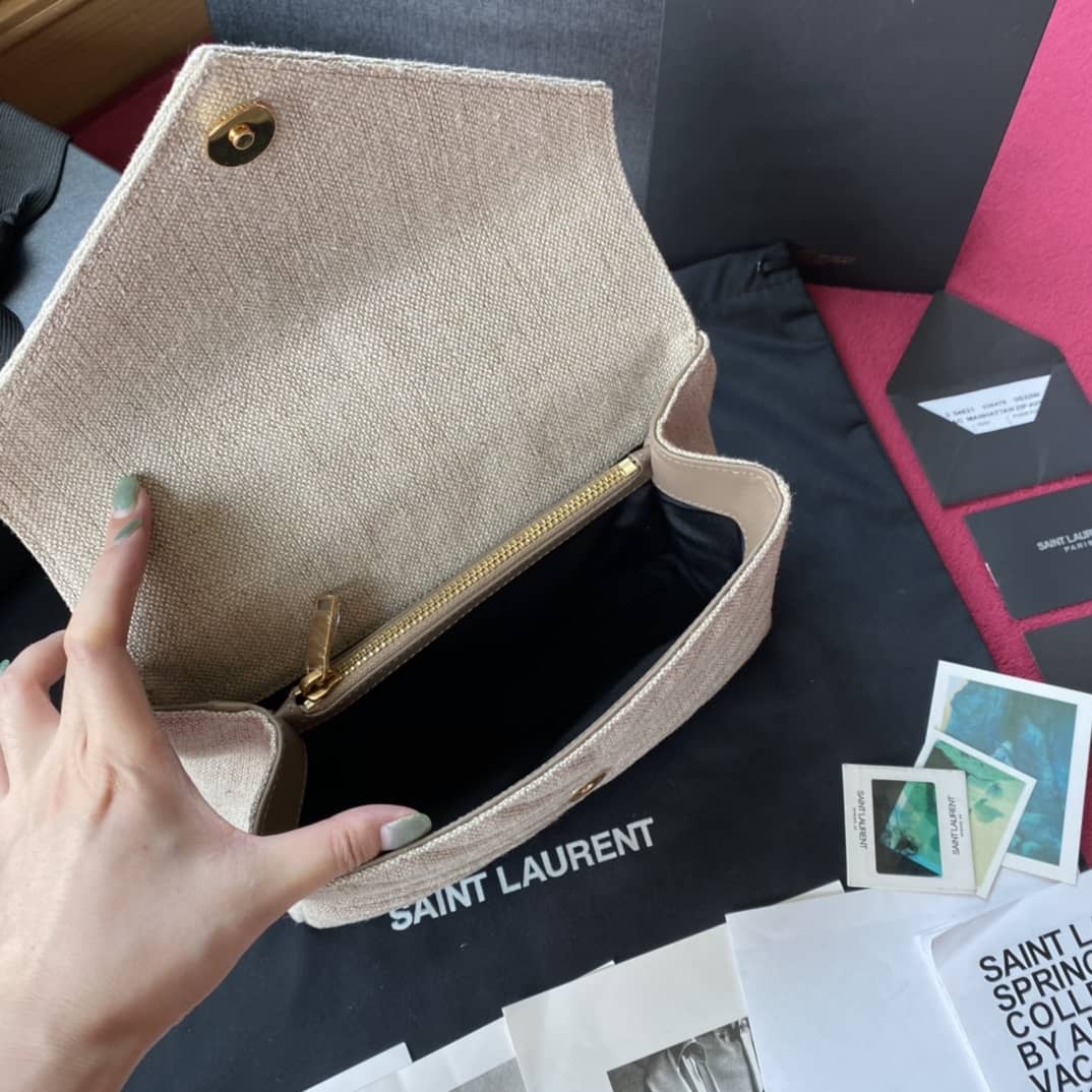 Y51 Dupes Bags Sa1nt Lau*nt Y51 Quilted Monogram College Shoulder Bag