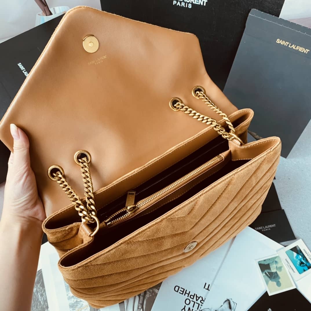 Y51 Dupes Bags Loulou Monogram Quilted Velvet Shoulder Bag