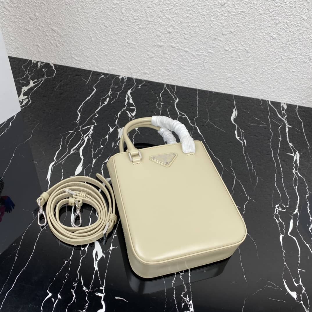 Pra*a Raffia Tote Dupe Small Brushed Leather Replica Tote