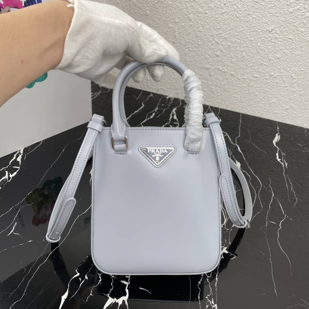 Pra*a Raffia Tote Dupe Small Brushed Leather Replica Tote