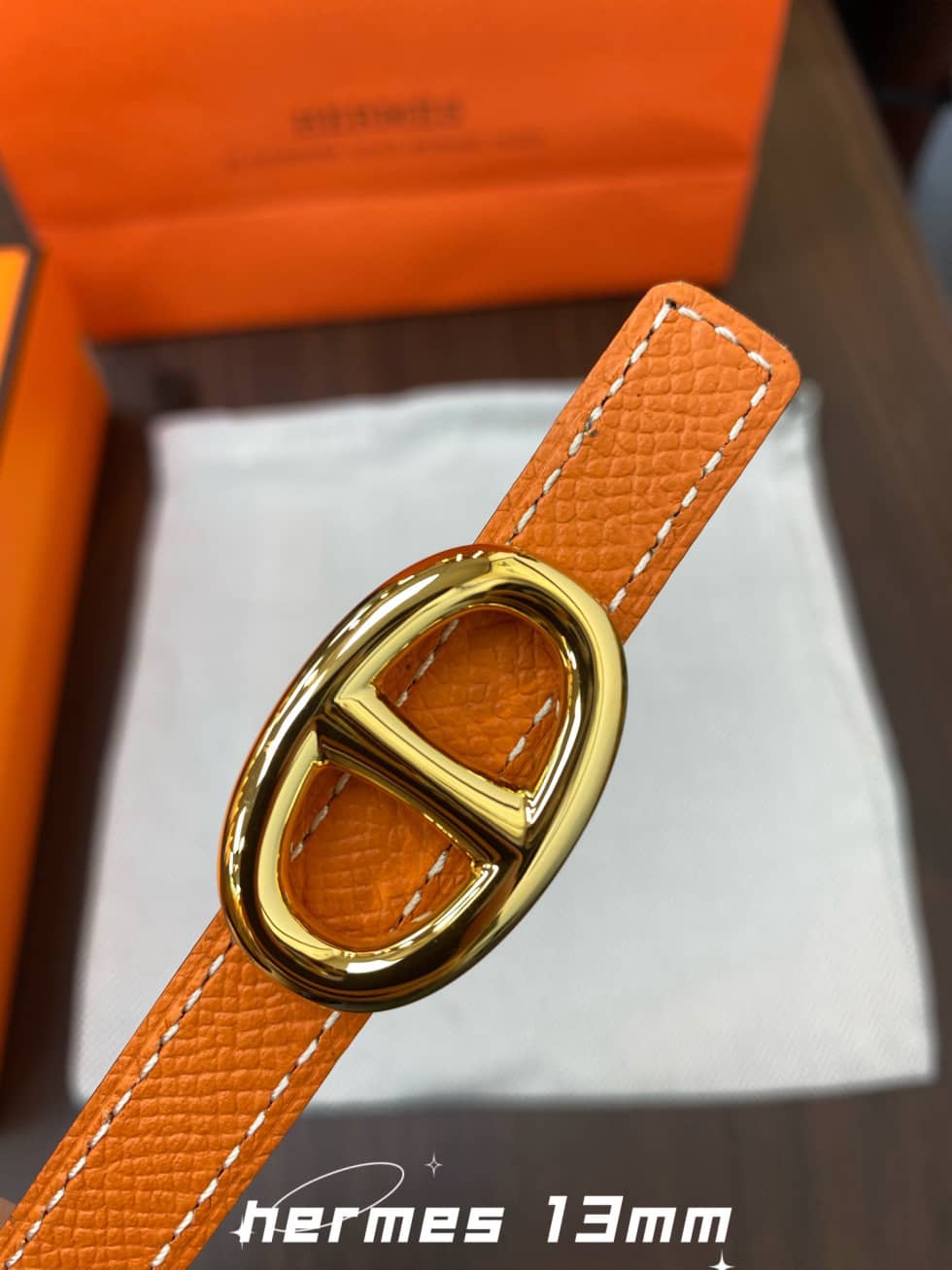 7 Star H**me5 Leather Belt 13mm For Lady