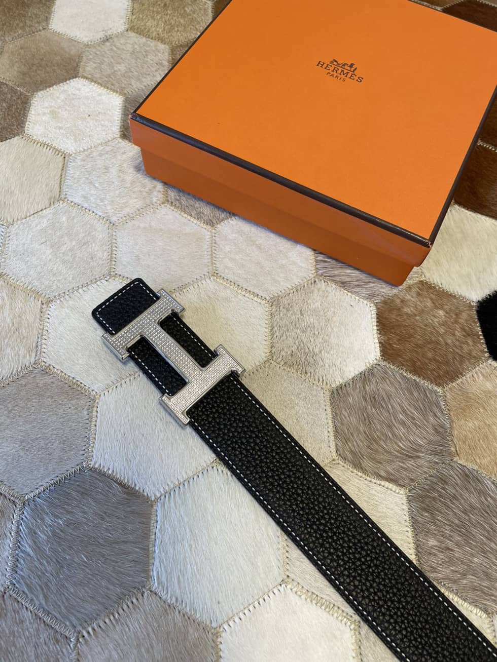 Knockoff H**me5 Logo Belt 38mm