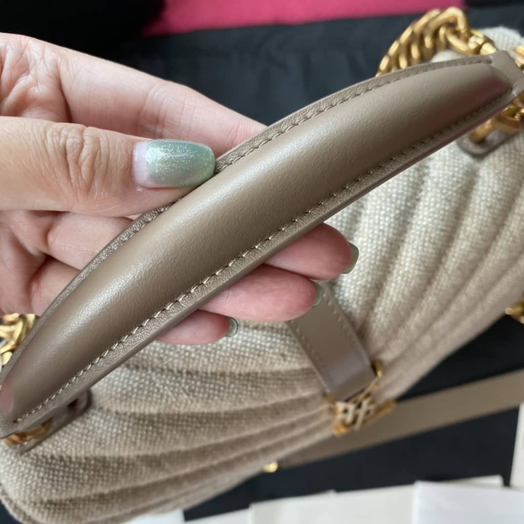 Y51 Dupes Bags Sa1nt Lau*nt Y51 Quilted Monogram College Shoulder Bag