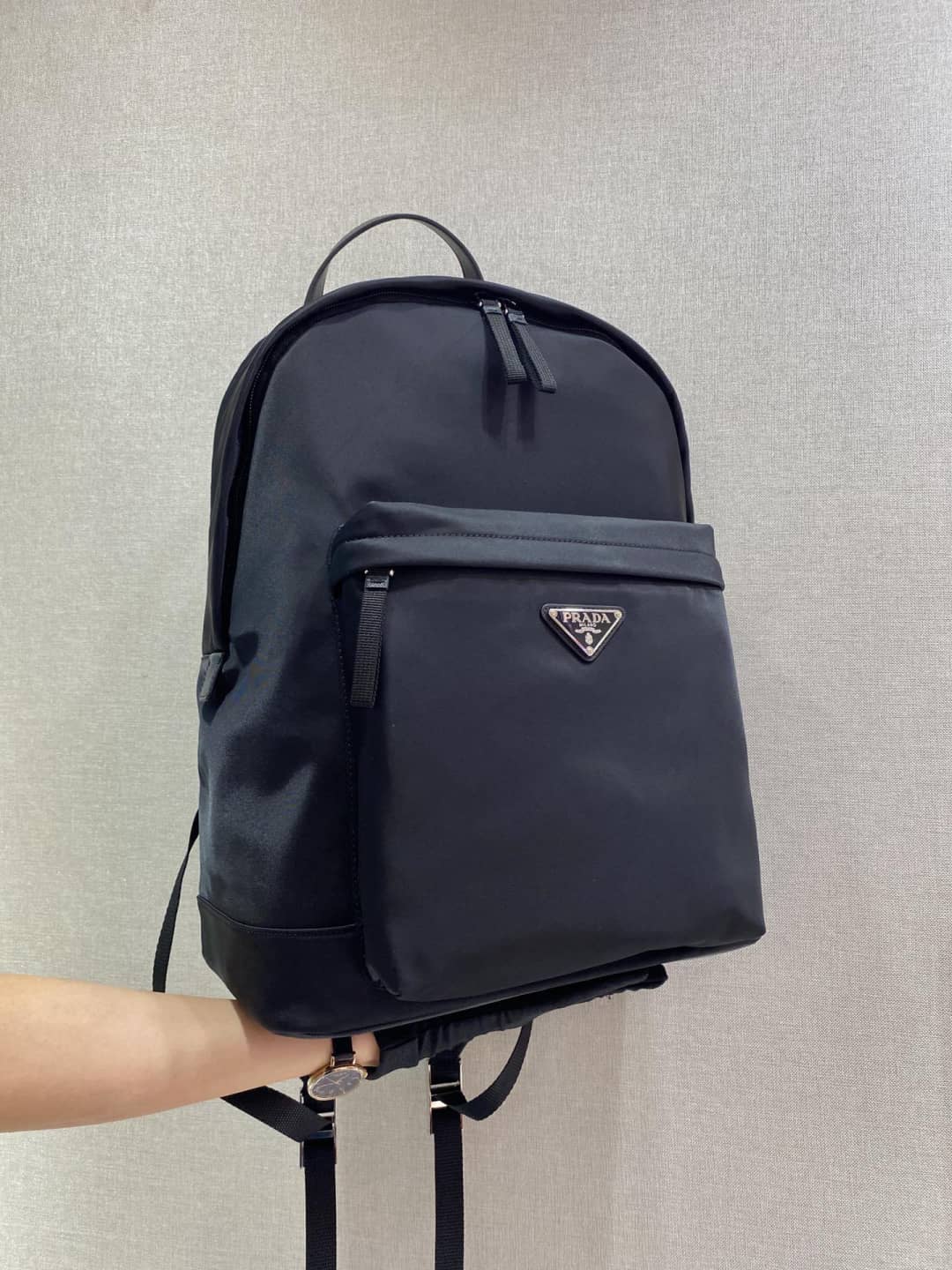 Pra*a Backpack Dupe Tessuto Zainetto Nylon Leather