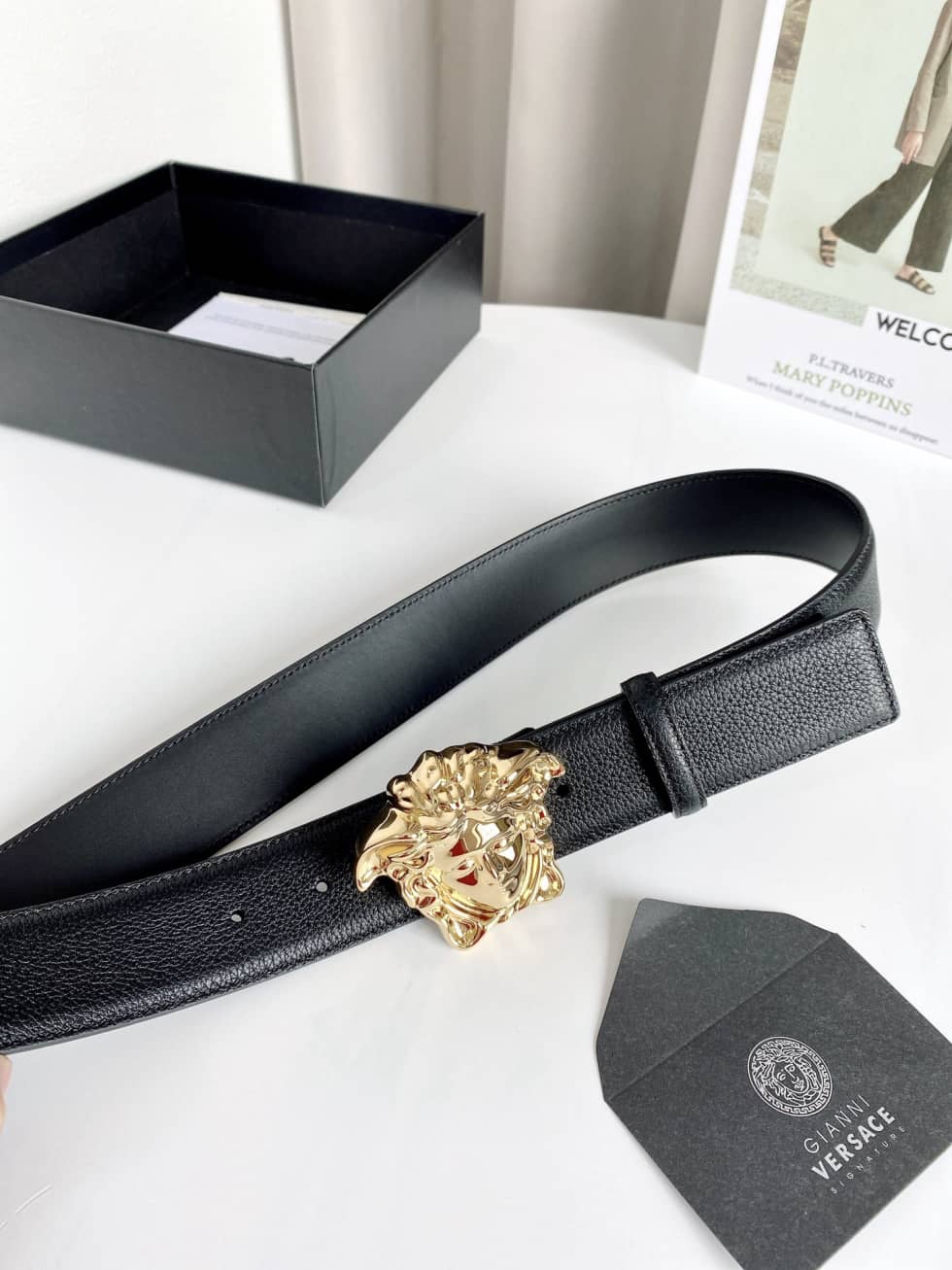 7 Star Versace Leather Belt 38mm