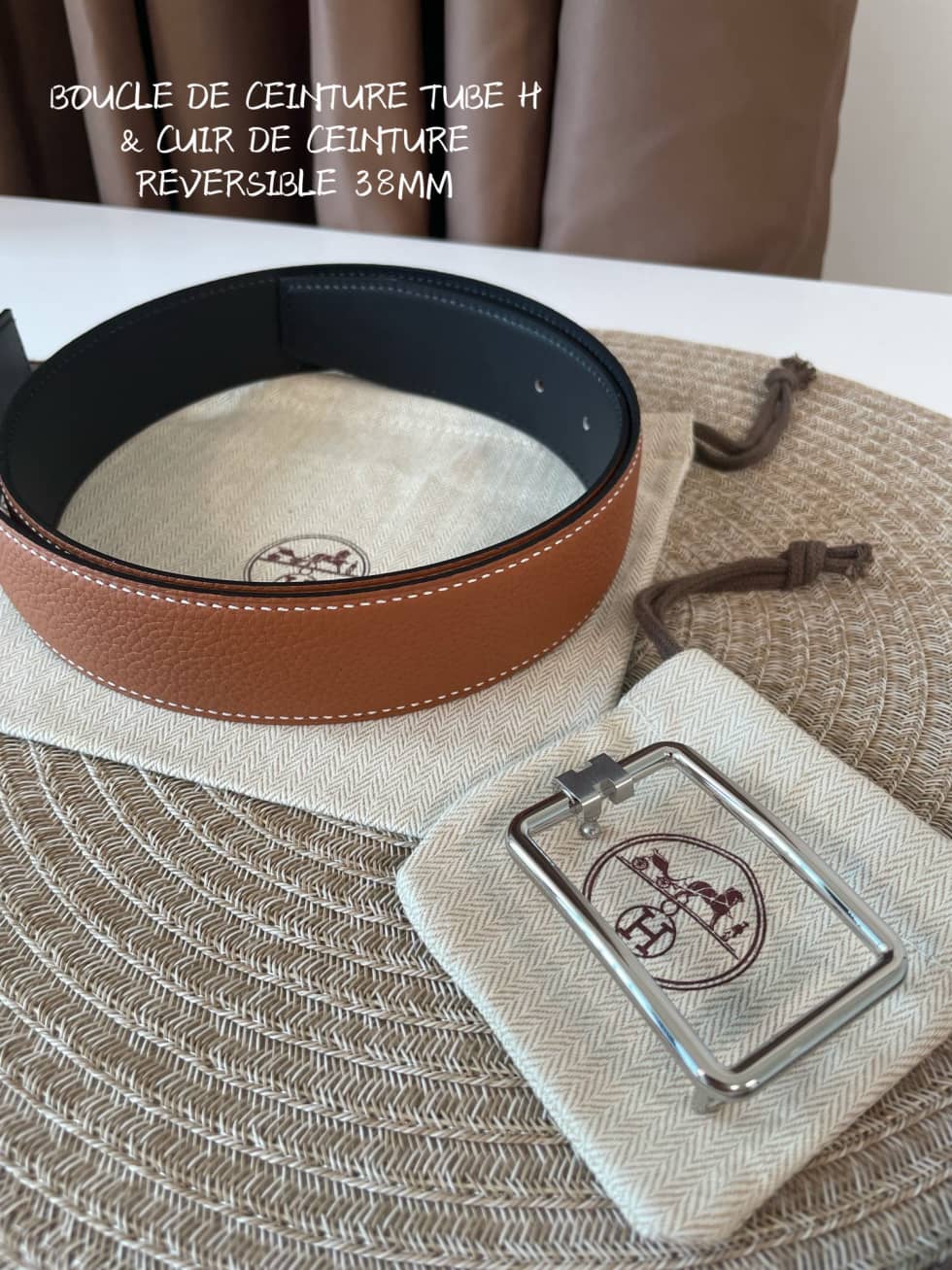 Knockoff H**me5 Logo Belt 38mm