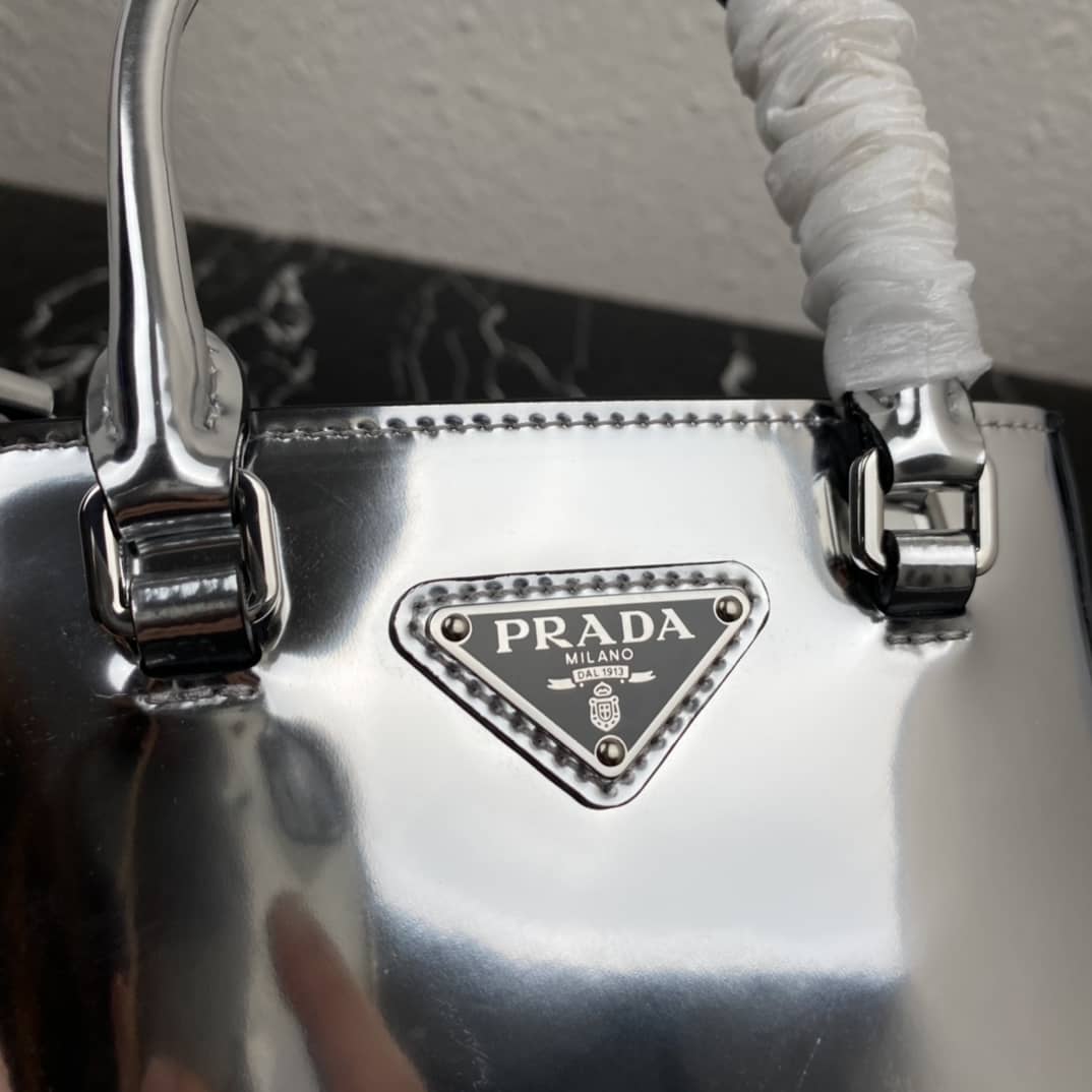 Pra*a Raffia Tote Dupe Small Brushed Leather Replica Tote