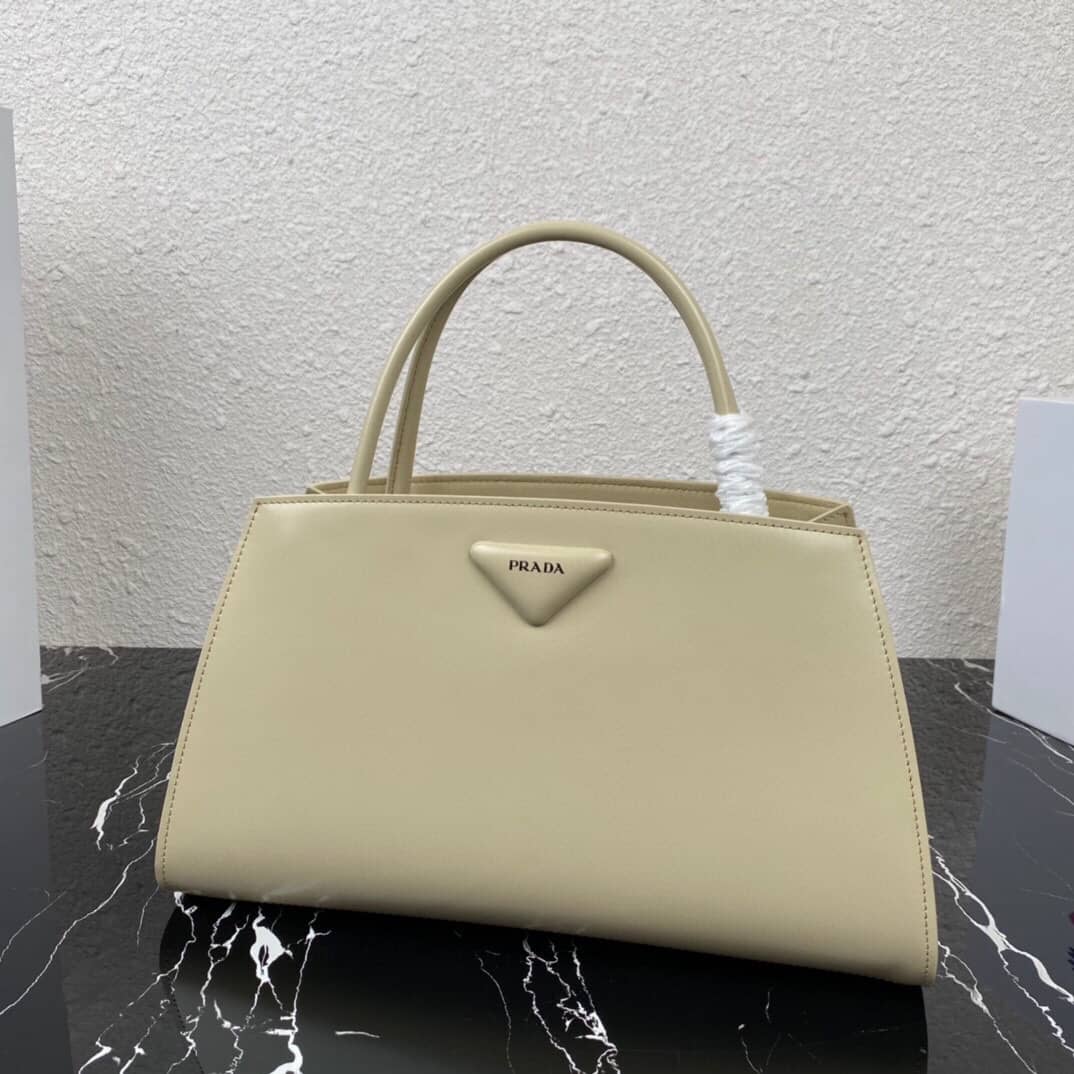 Pra*a Small Brushed Leather Replica Tote