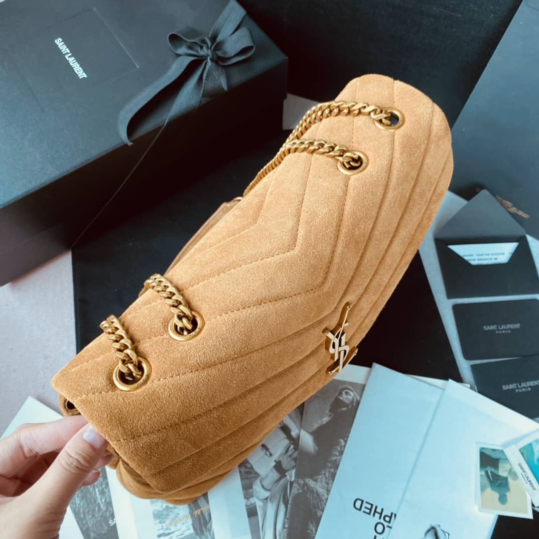 Y51 Dupes Bags Loulou Monogram Quilted Velvet Shoulder Bag