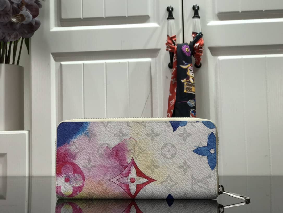 L0vis Vvtt0n Wallet Dupe Zippy Watercolor MonogramM80499