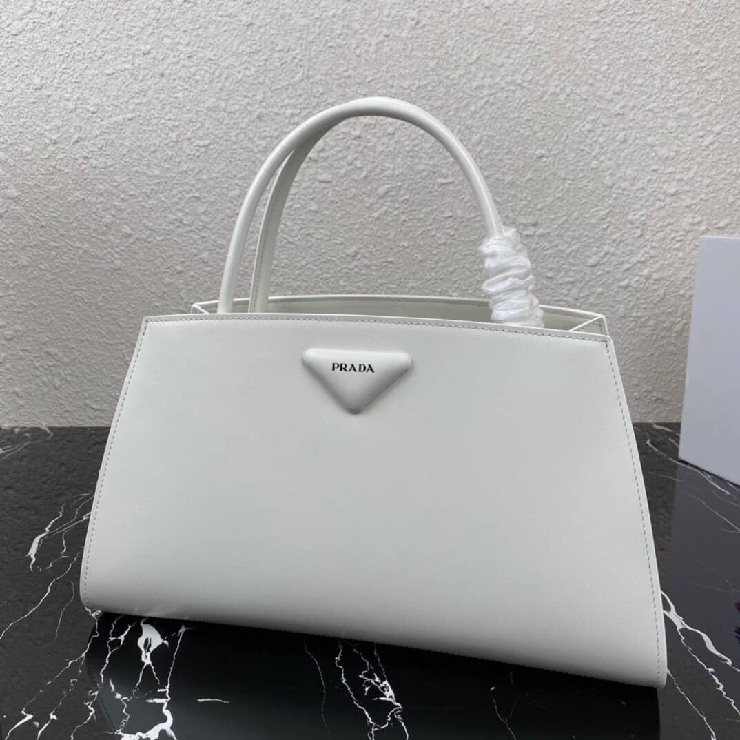 Pra*a Small Brushed Leather Replica Tote