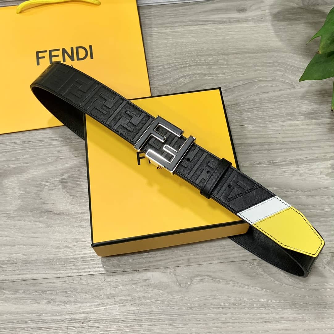 7 Star F**di Leather Belt 39mm