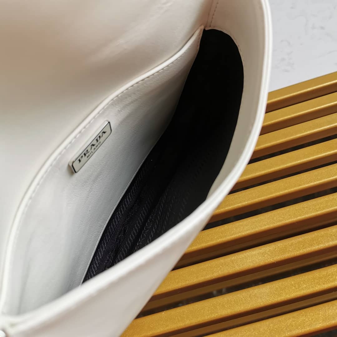 Pra*a Cleo Bag Dupe Brushed Leather Flap Replica Shoulder Bag