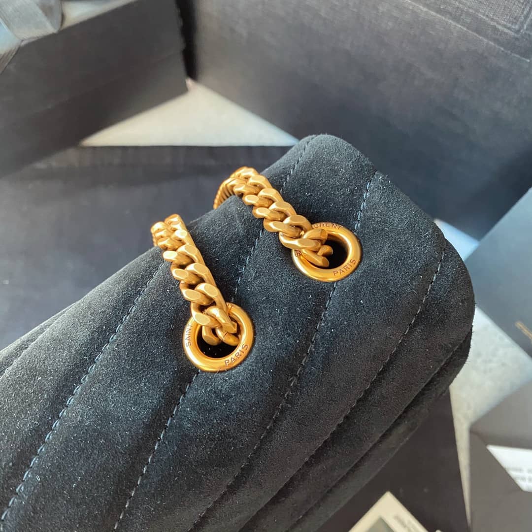 Sa1nt Lau*nt Bag Dupe Loulou Monogram Quilted Velvet Shoulder Bag