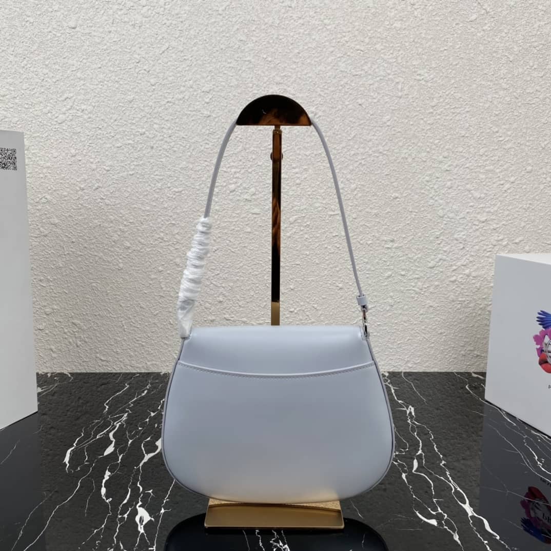 Pra*a Cleo Bag Dupe Brushed Leather Flap Replica Shoulder Bag