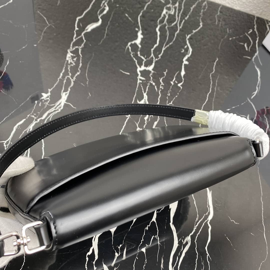 Pra*a Cleo Bag Dupe Brushed Leather Flap Replica Shoulder Bag