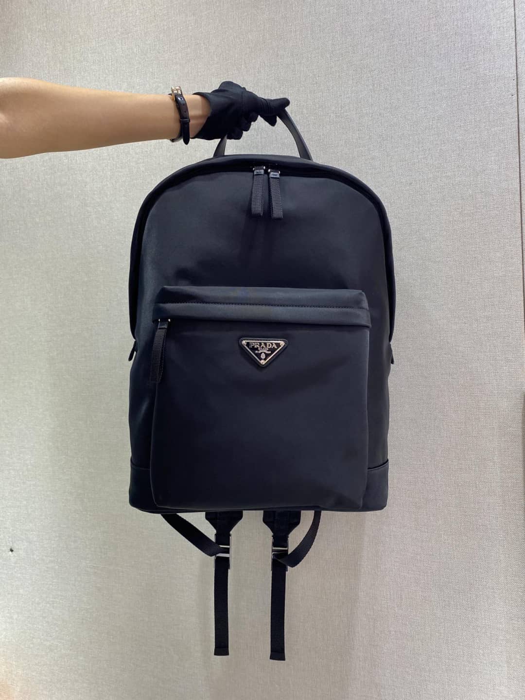 Pra*a Backpack Dupe Tessuto Zainetto Nylon Leather