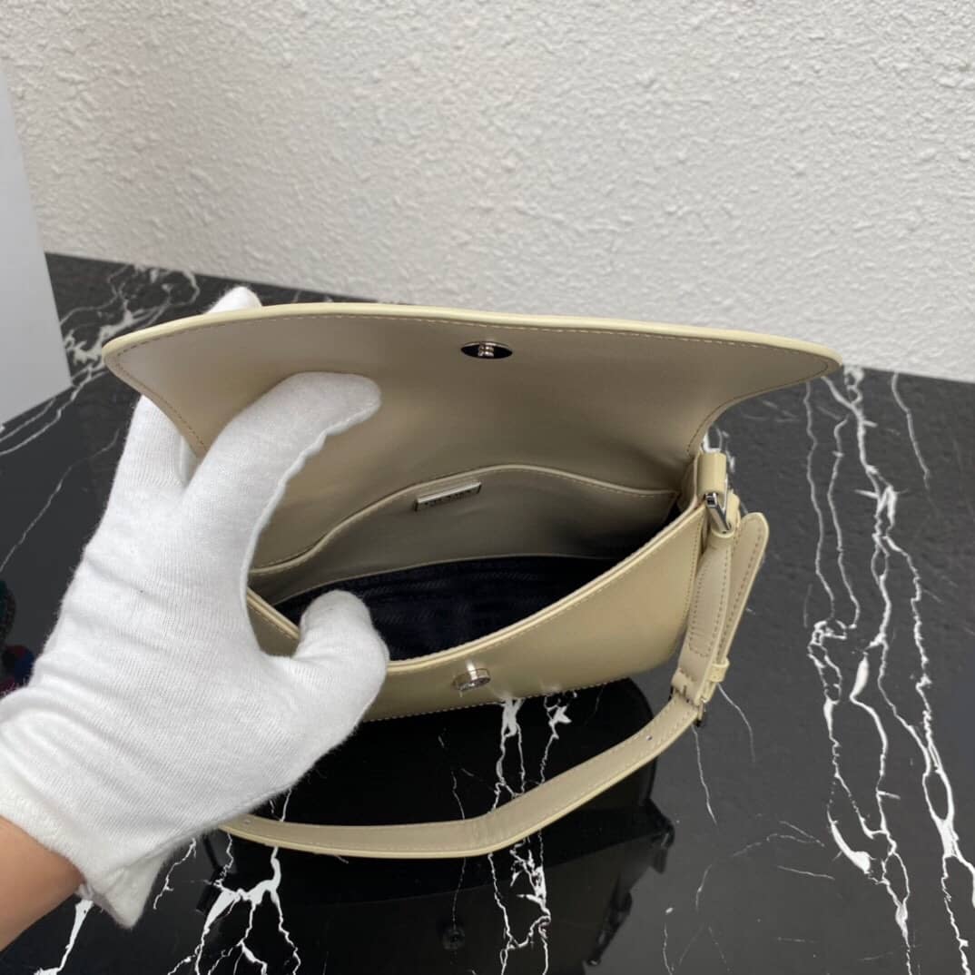 Pra*a Cleo Bag Dupe Brushed Leather Flap Shoulder Bag