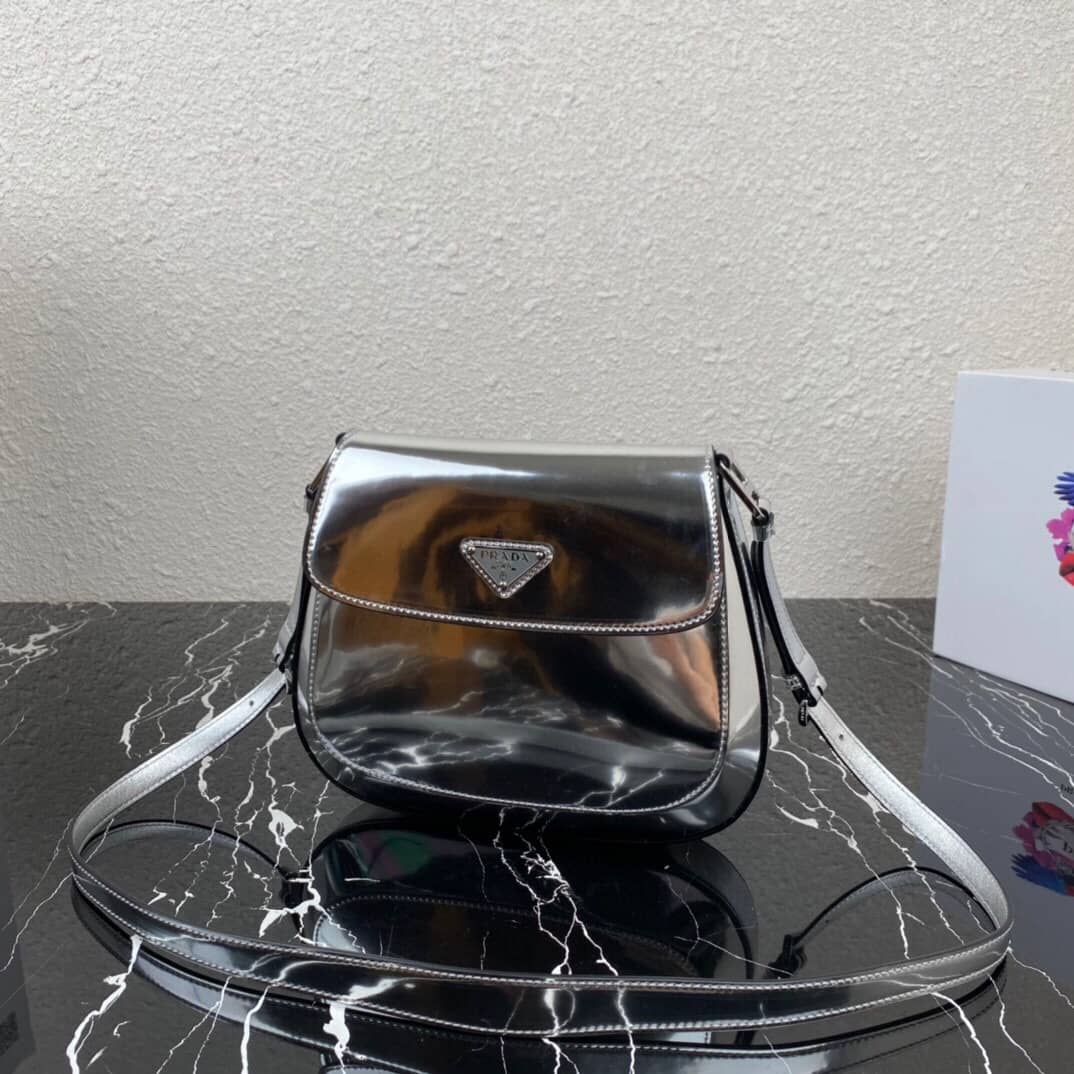 Pra*a Cleo Bag Dupe Brushed Leather Flap Shoulder Bag