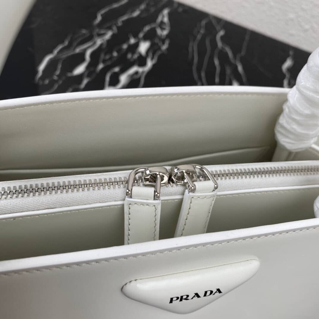 Pra*a Small Brushed Leather Replica Tote