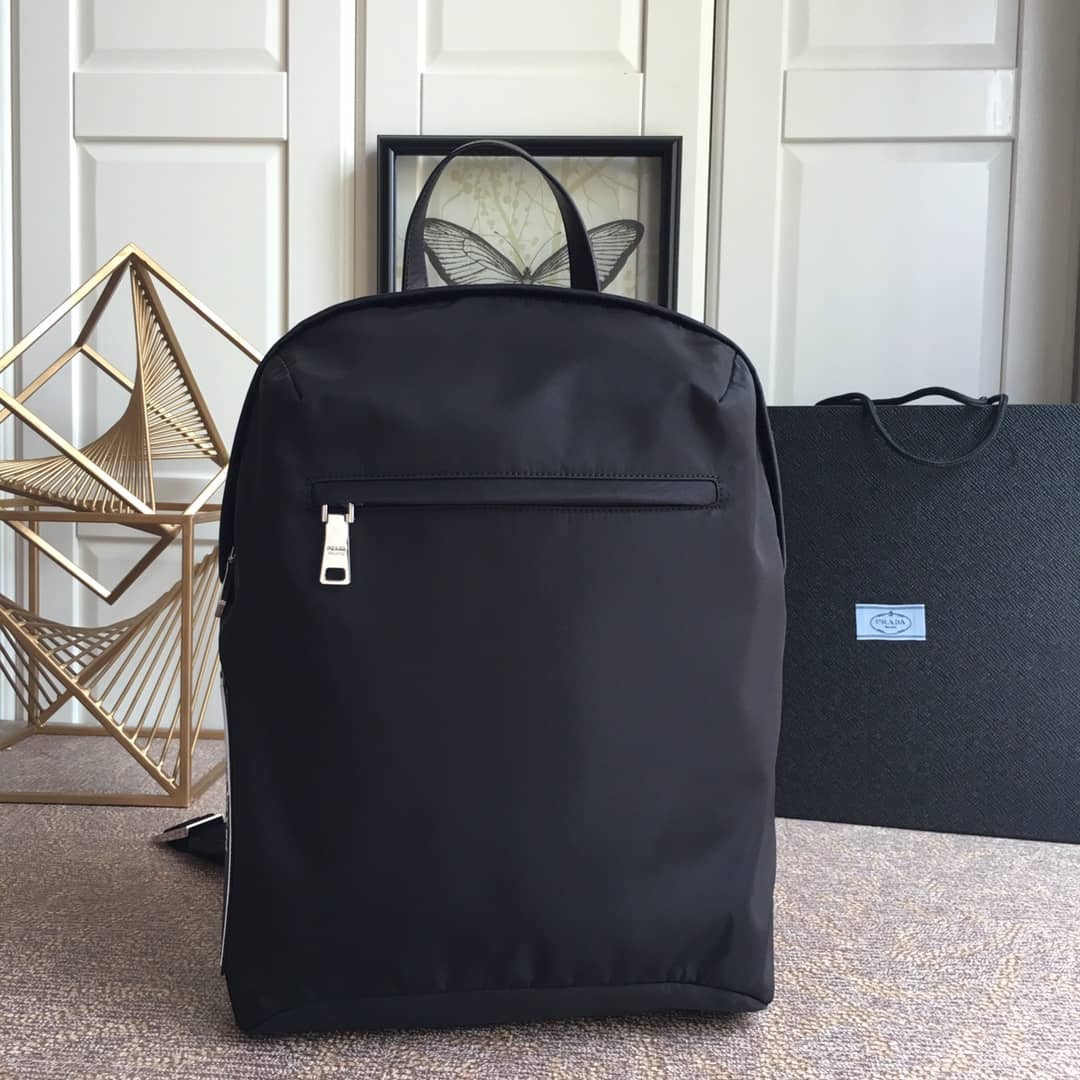 Pra*a Backpack Dupe Nylon Tessuto Palme Zaino