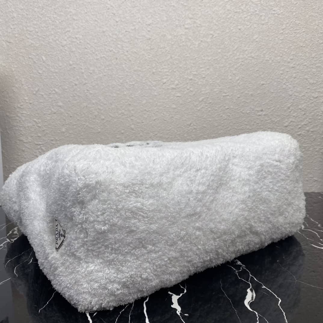 Pra*a Shearling Tote Shoulder Bag