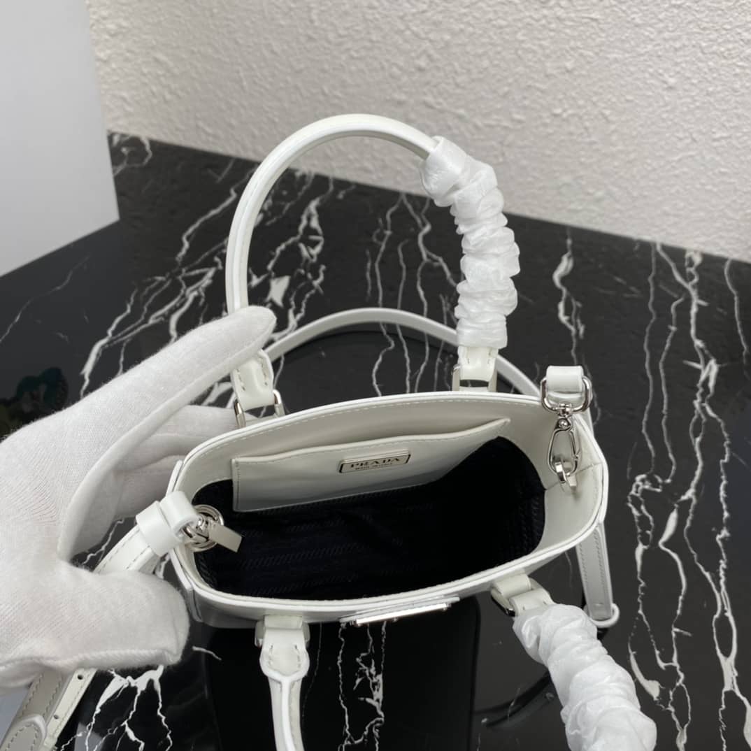 Pra*a Raffia Tote Dupe Small Brushed Leather Replica Tote