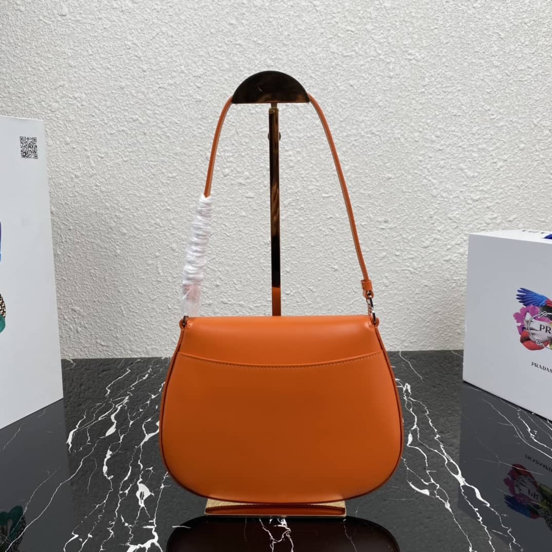 Pra*a Cleo Bag Dupe Brushed Leather Flap Replica Shoulder Bag