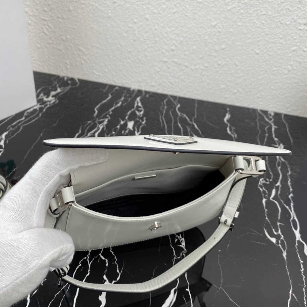 Pra*a Cleo Bag Dupe Brushed Leather Flap Shoulder Bag