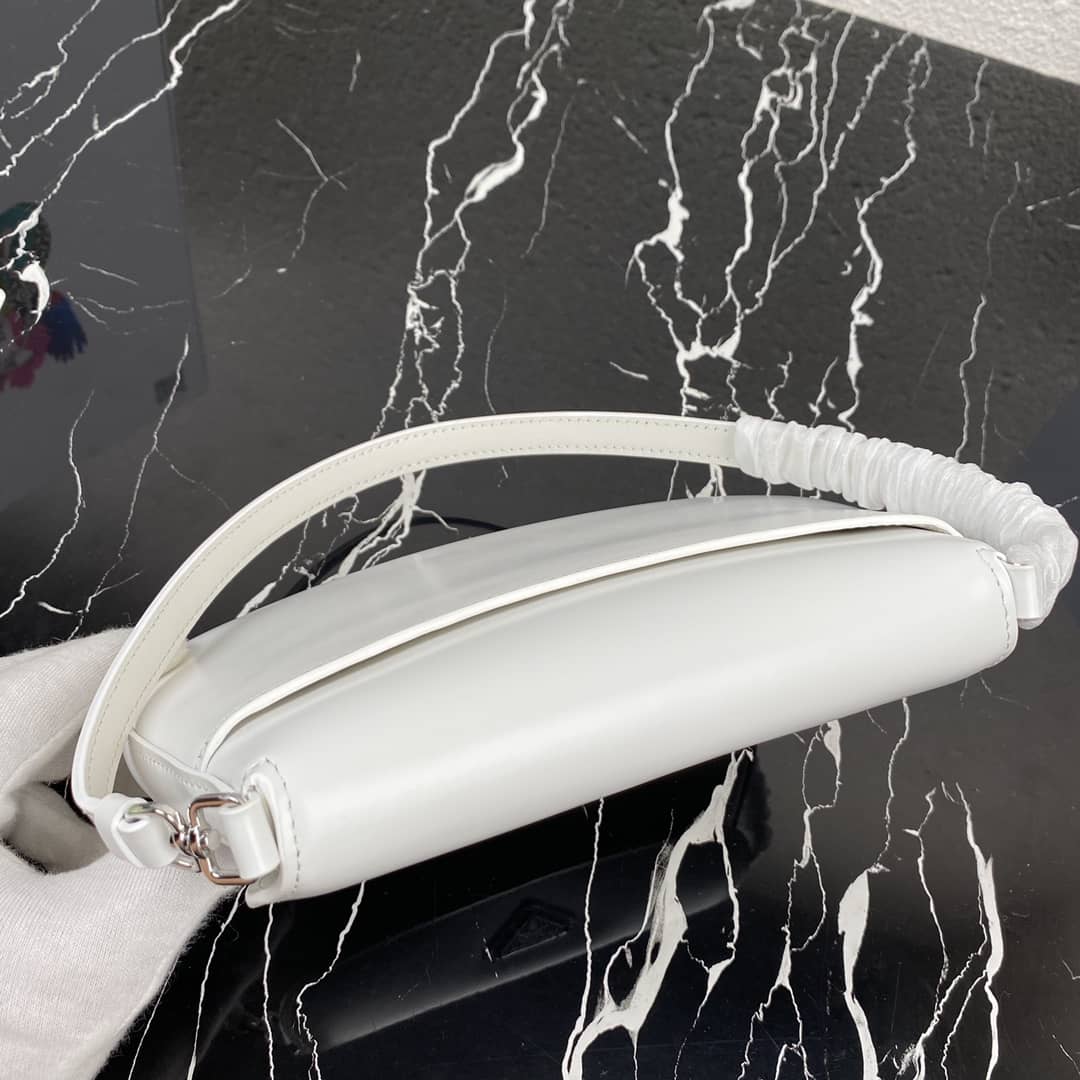 Pra*a Cleo Bag Dupe Brushed Leather Flap Replica Shoulder Bag