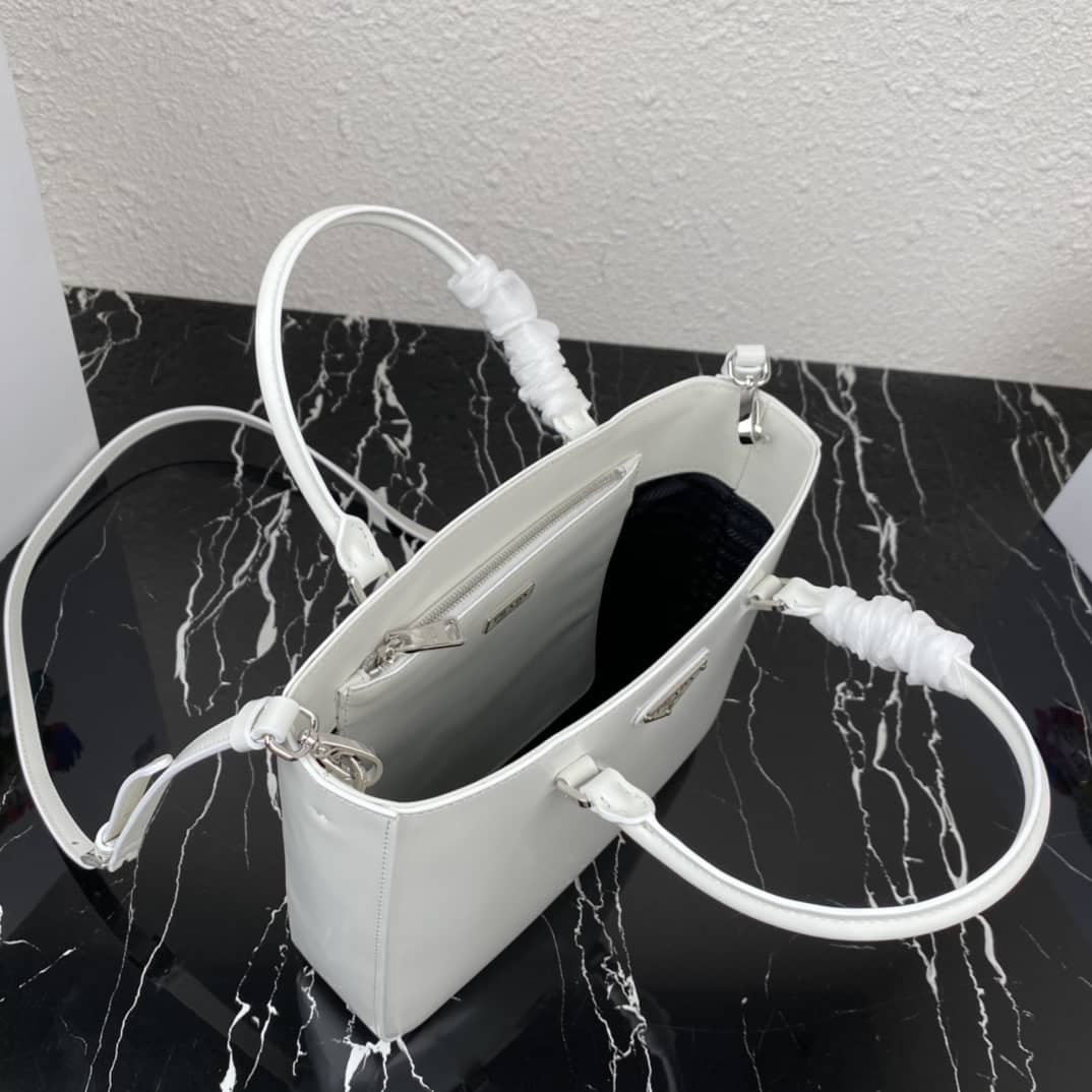 Pra*a Raffia Tote Dupe Womens Brushed Leather Replica Tote